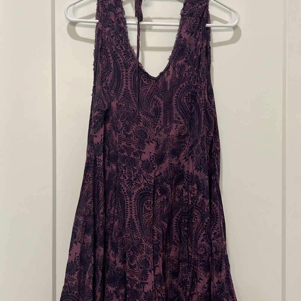 Purple ecoté tunic dress